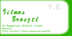 vilmos brosztl business card