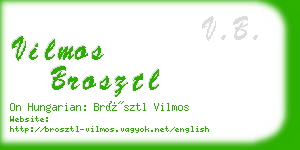 vilmos brosztl business card